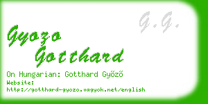 gyozo gotthard business card