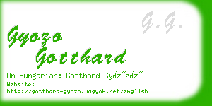 gyozo gotthard business card
